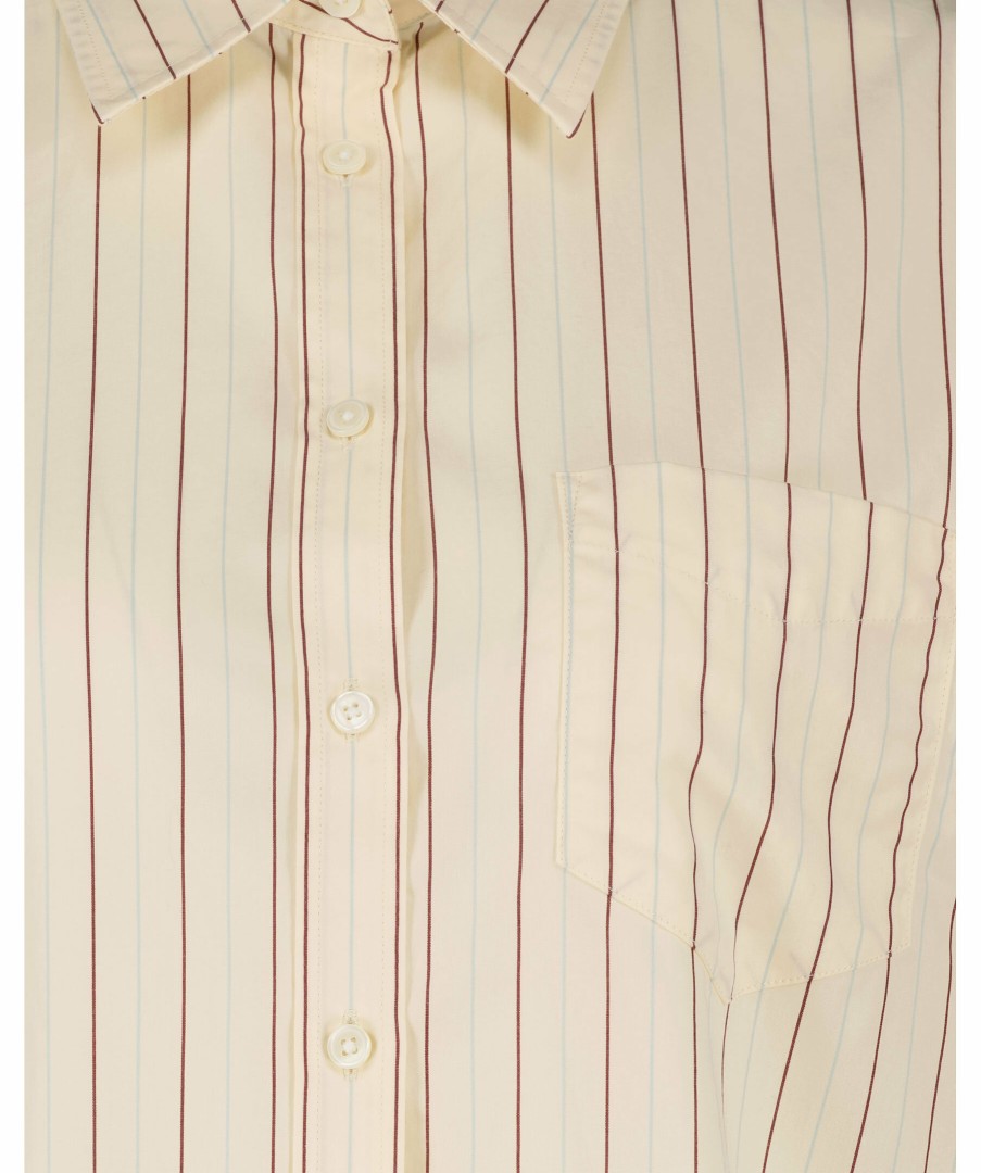 Kvinna Gant Skjortor | Rel Striped Poplin Shirt