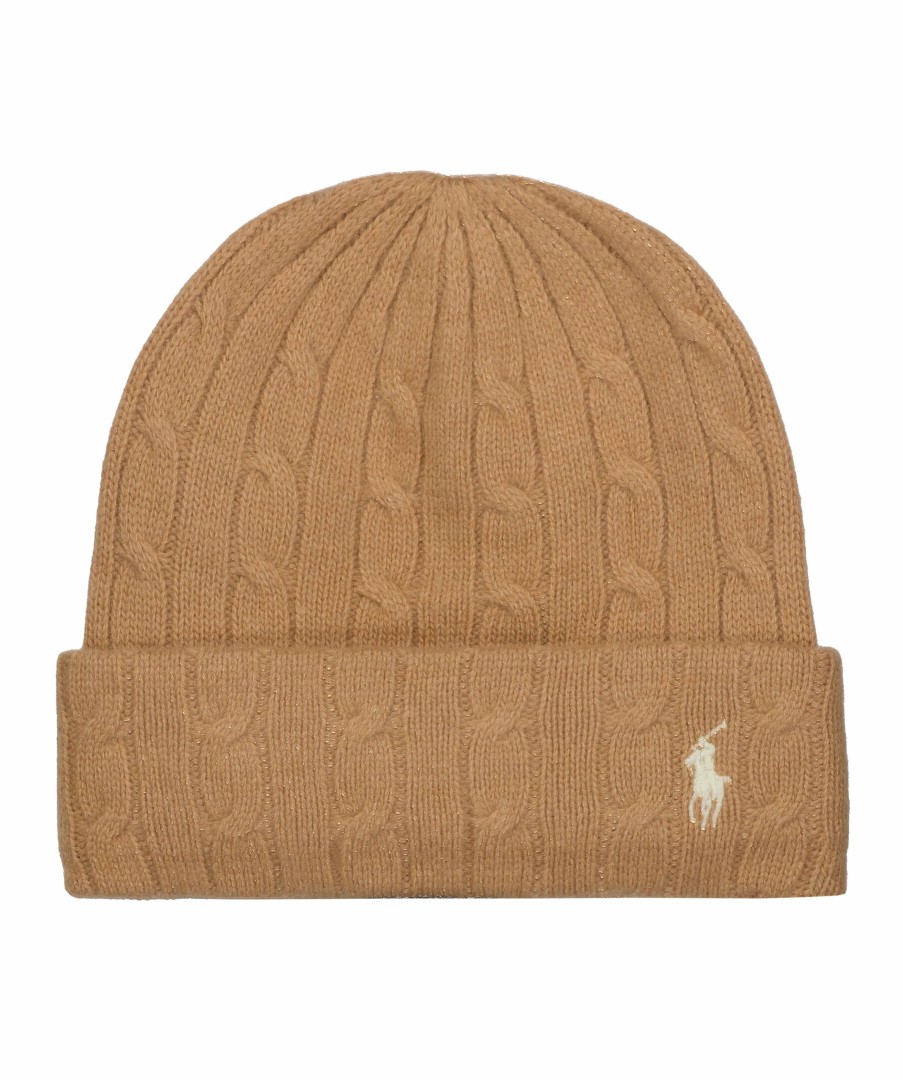 Kvinna Polo Ralph Lauren Mossor | Cuff Cable Beanie