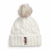 Kvinna Polo Ralph Lauren Mossor | W Bear Cable Beanie