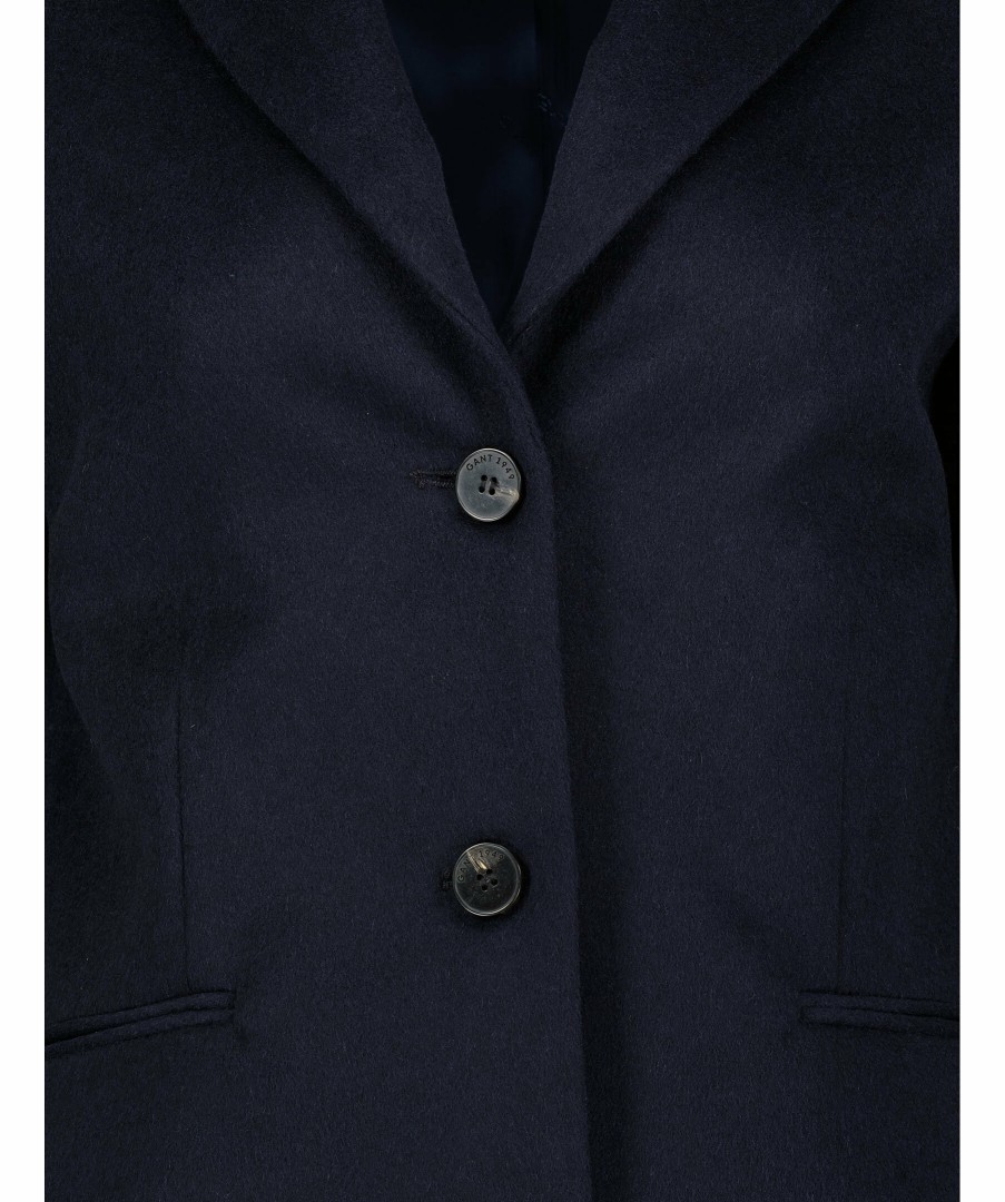 Kvinna Gant Kappor | Wool Blend Tailored Coat