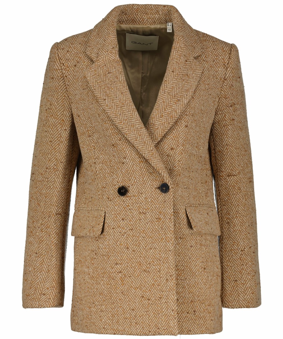 Kvinna Gant Kavajer | Reg Herringbone Blazer