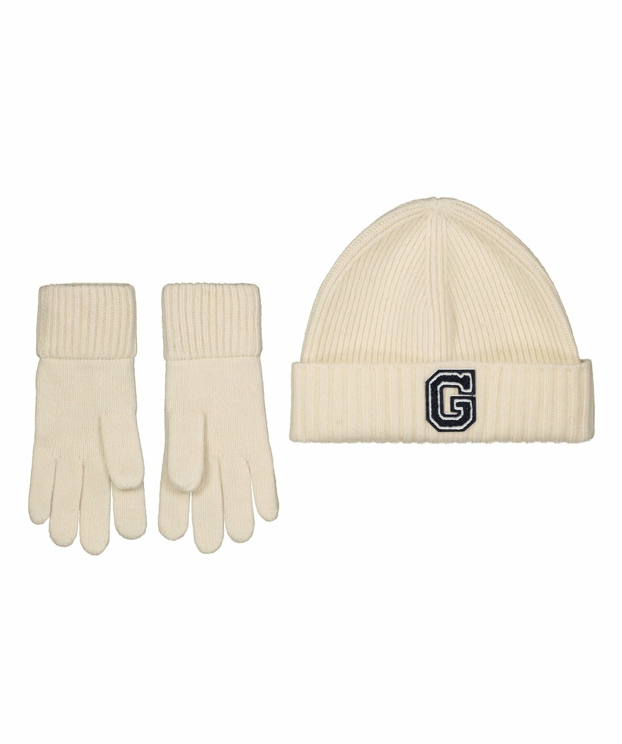 Kvinna Gant Mossor | G Beanie & Glove Gift Set