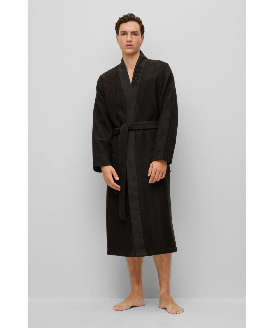 Man BOSS Black Morgonrockar | Waffle Kimono