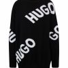 Kvinna HUGO Trojor & Hoodies | Slaria Logo Knit