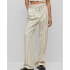 Kvinna HUGO Byxor | Havira Pinstripe Pant