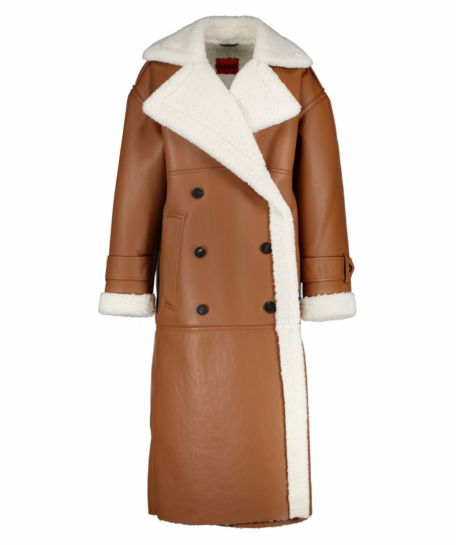 Kvinna HUGO Kappor | Mafalu Faux Sherpa Coat