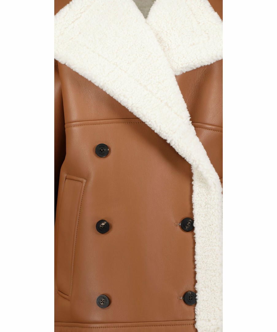 Kvinna HUGO Kappor | Mafalu Faux Sherpa Coat