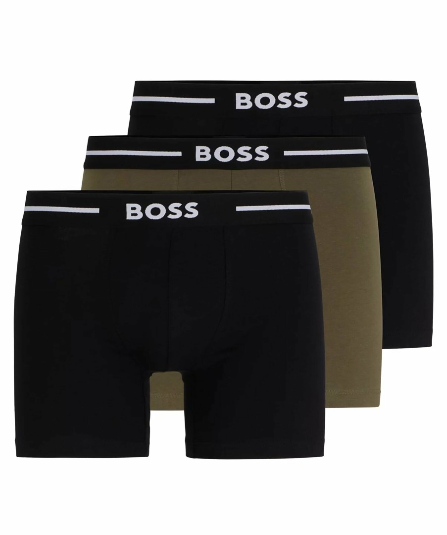 Man BOSS Black Underklader | Boxer Brief 3 Pack Bold