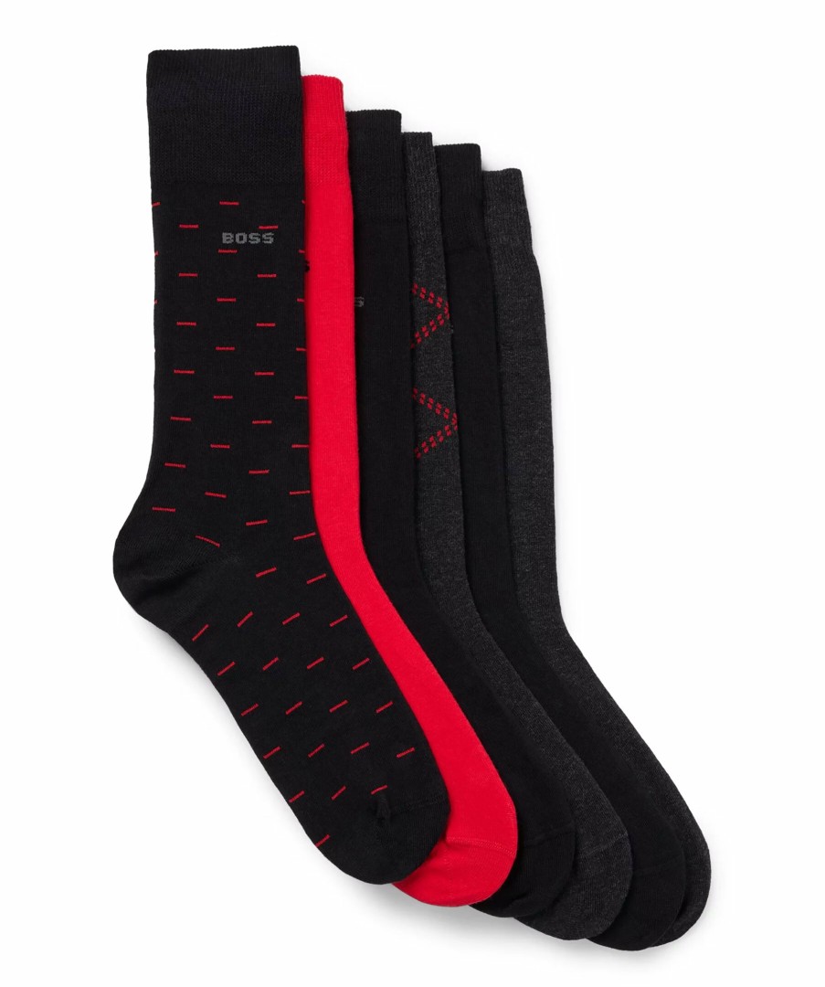 Man BOSS Black Underklader | 6 Pack Socks Gift Set