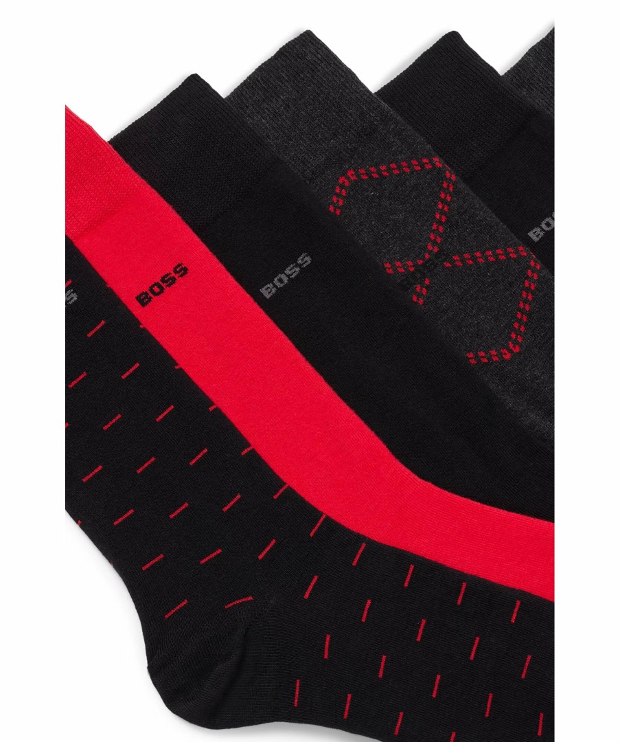 Man BOSS Black Underklader | 6 Pack Socks Gift Set