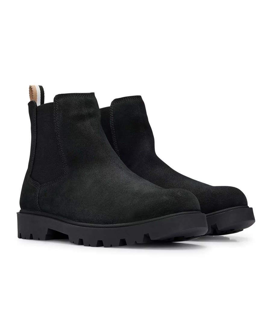 Man BOSS Black Chelsea Boots | Adley Cheb