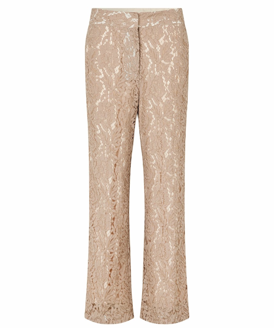 Kvinna Second Female Byxor | Hally Lace Trousers