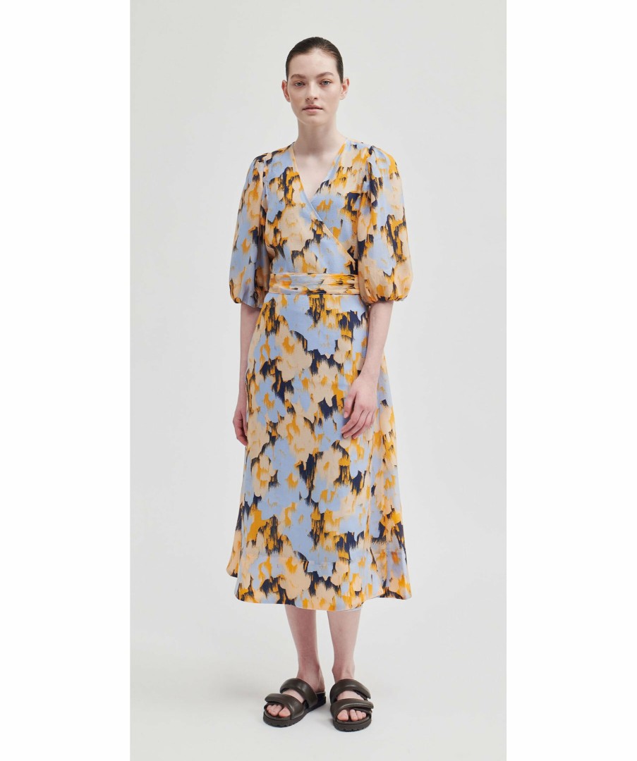 Kvinna Second Female Klanningar | Marigold Wrap Dress