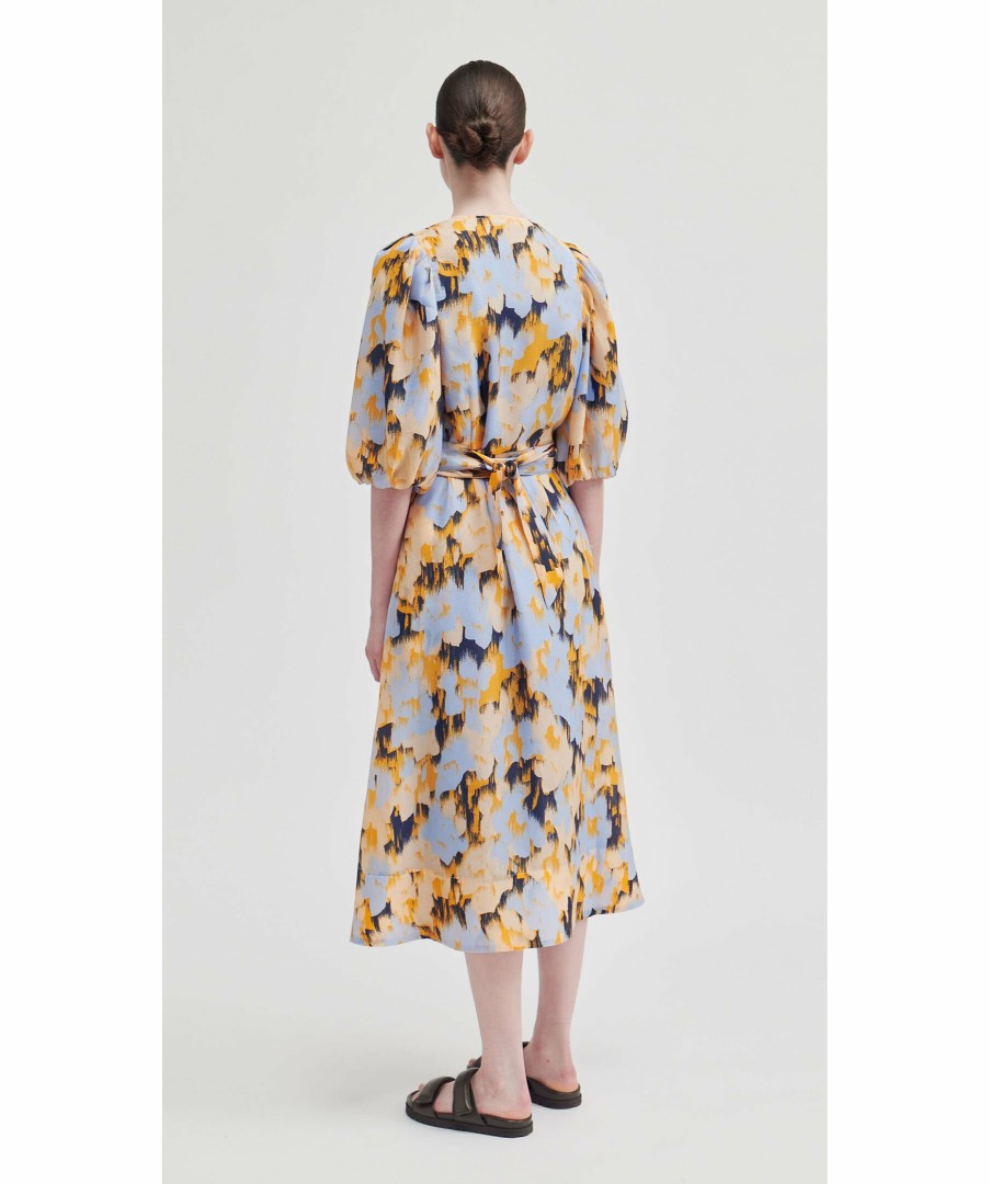 Kvinna Second Female Klanningar | Marigold Wrap Dress