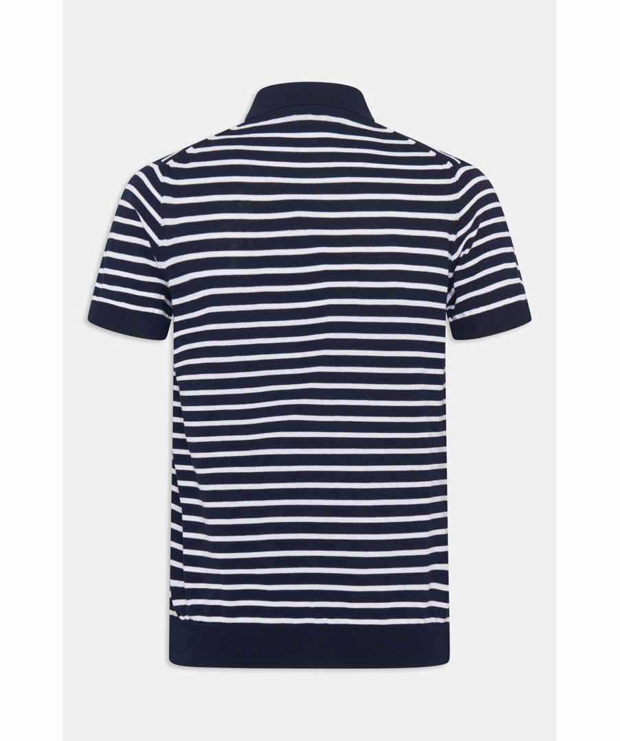 Man Oscar Jacobson Piketrojor | Davon Strpe Poloshirt