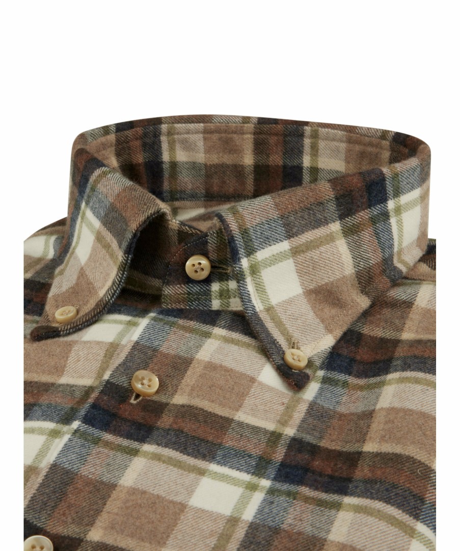 Man Stenströms Skjortor | Fitted Body Flannel Check