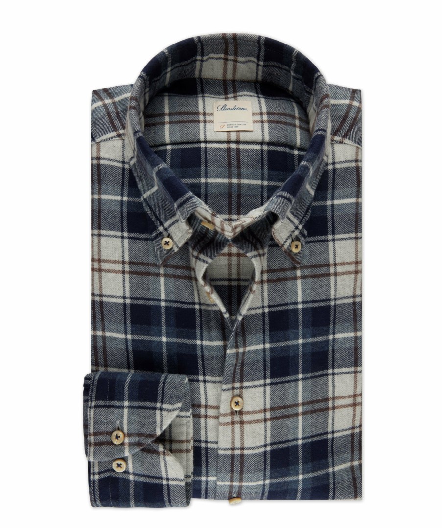 Man Stenströms Skjortor | Fitted Body Flannel Check