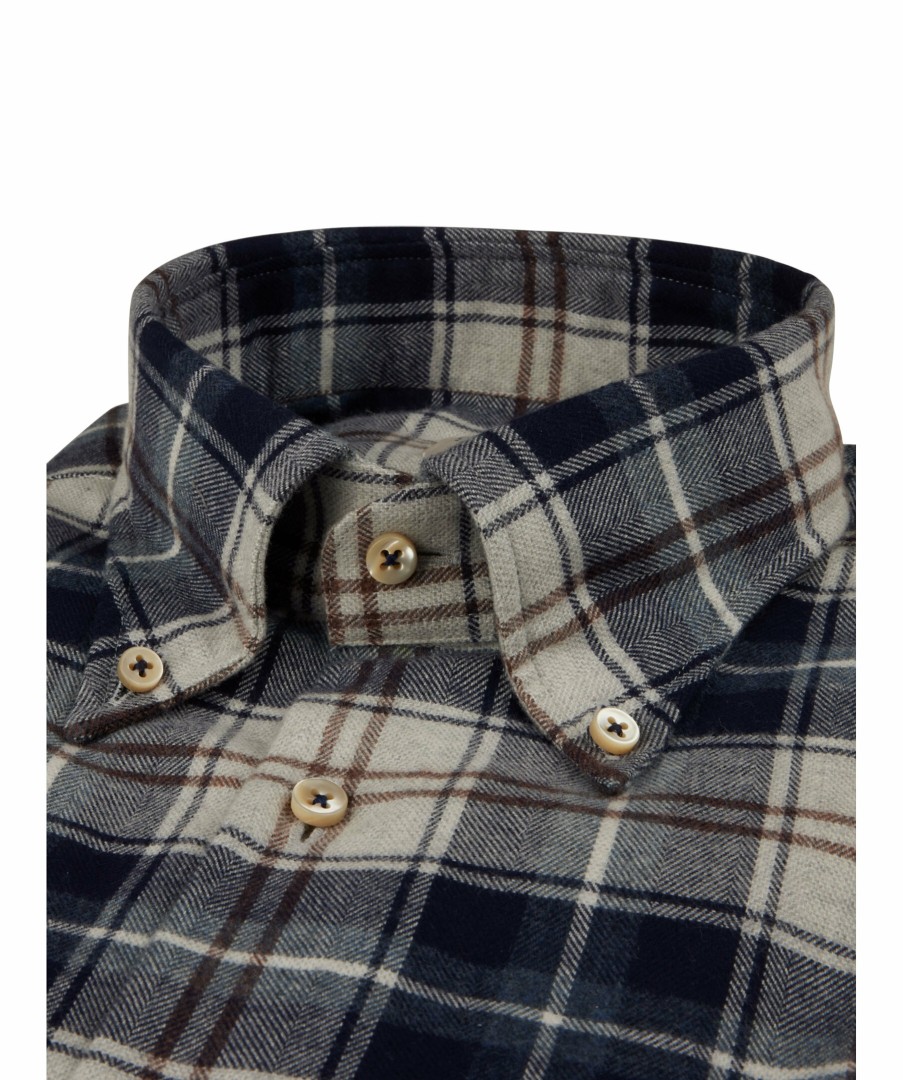 Man Stenströms Skjortor | Fitted Body Flannel Check