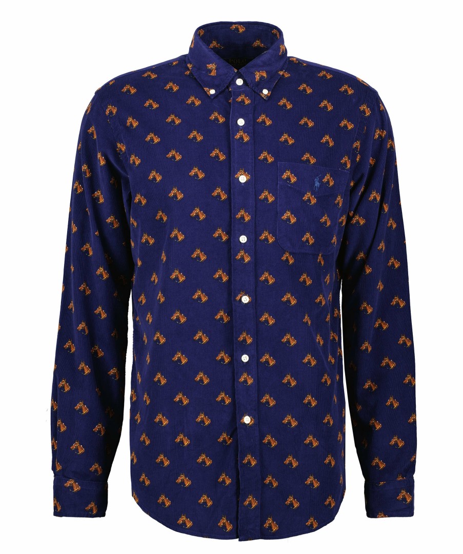 Man Polo Ralph Lauren Skjortor | Horse Corduroy Shirt