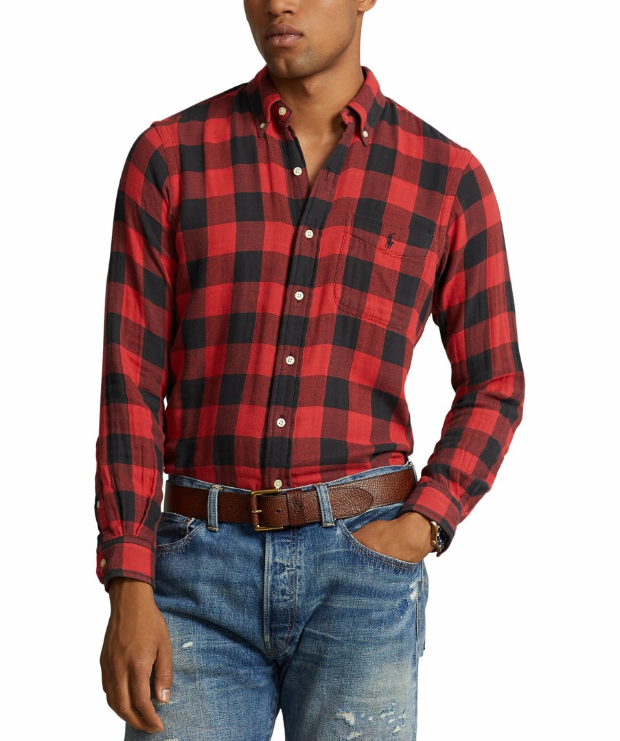 Man Polo Ralph Lauren Skjortor | Double Face Check Shirt