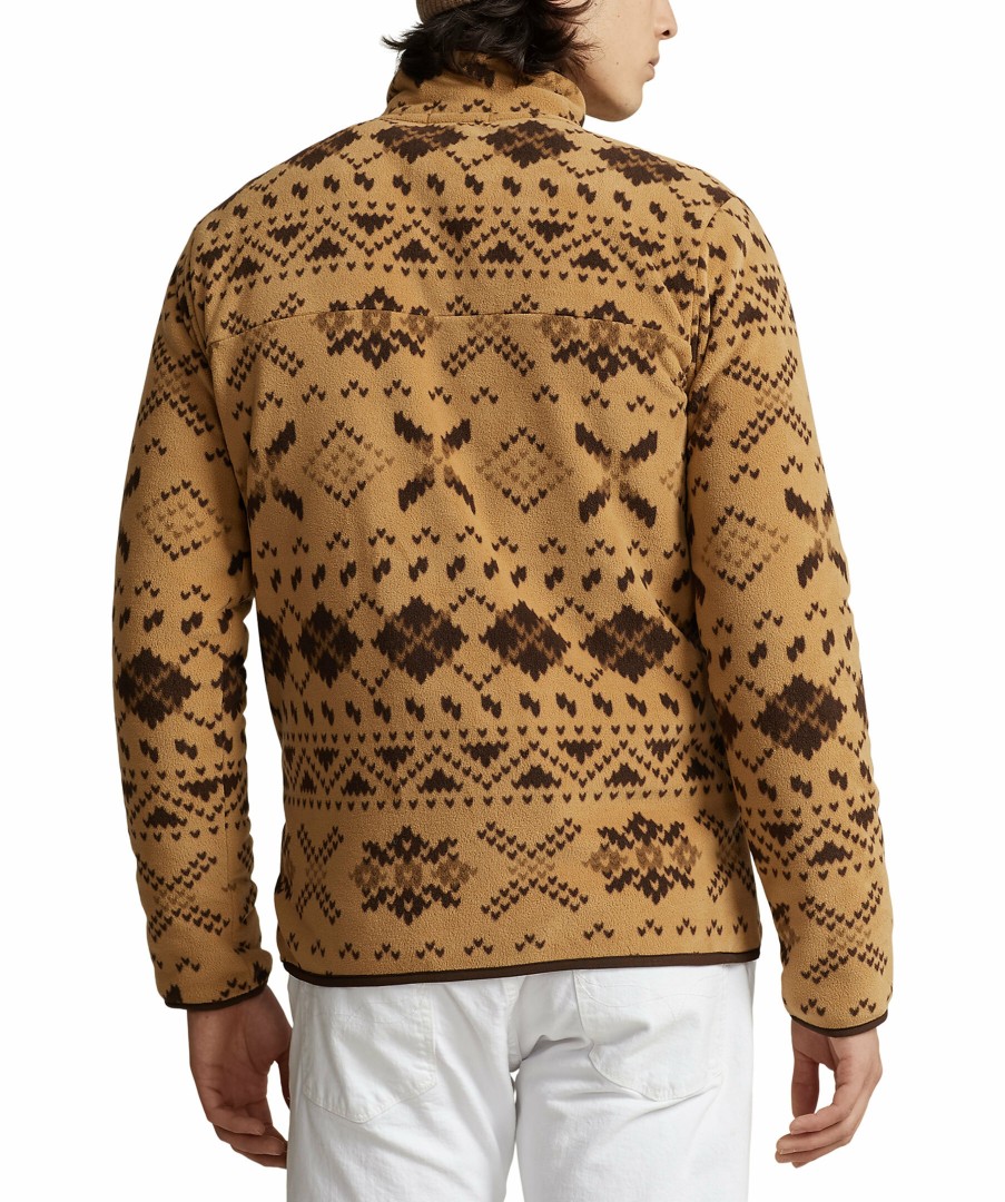 Man Polo Ralph Lauren Fleece & Pile | Aop Mockneck Sweater