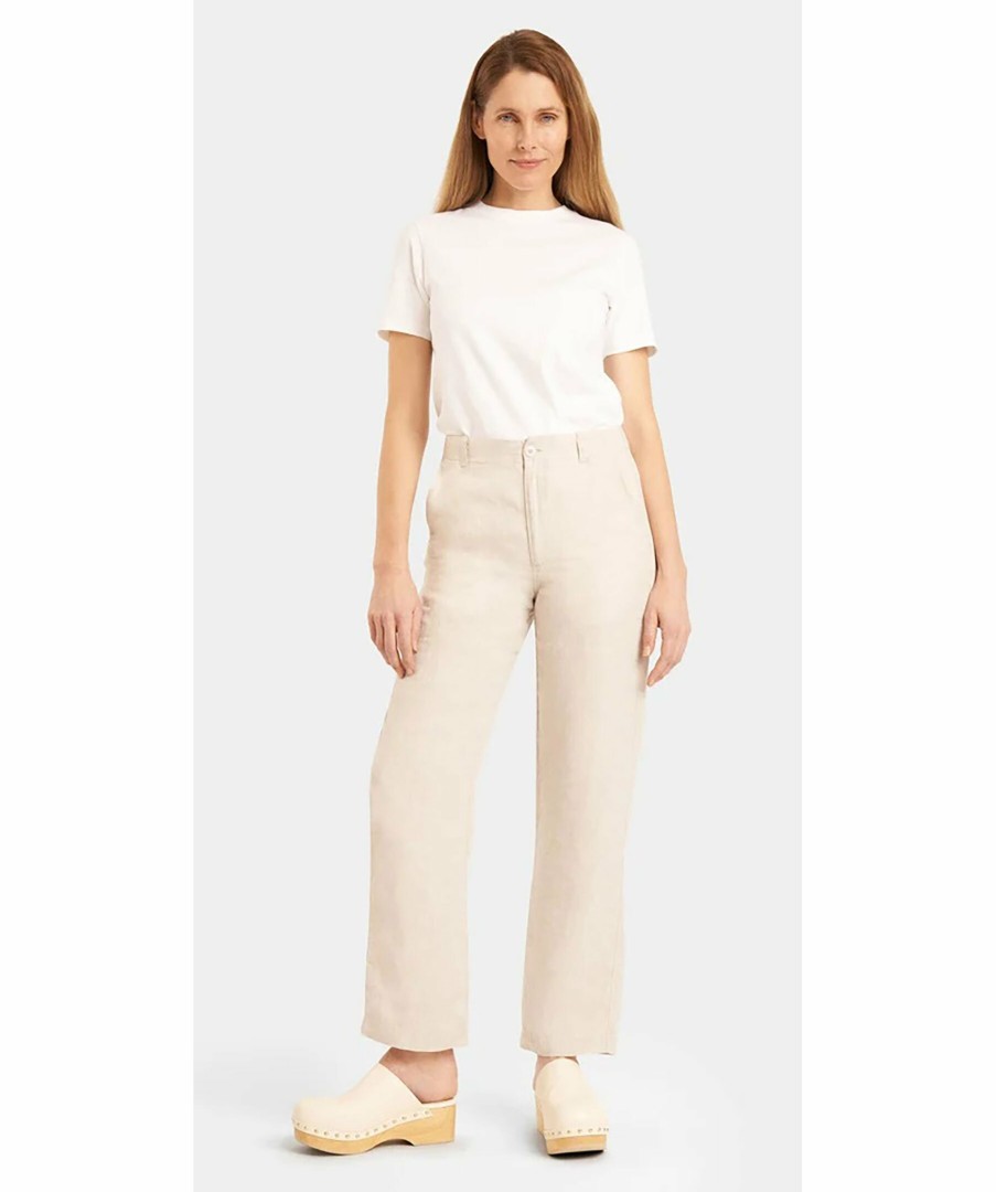 Kvinna Boomerang Byxor | Alnon Linen Trousers