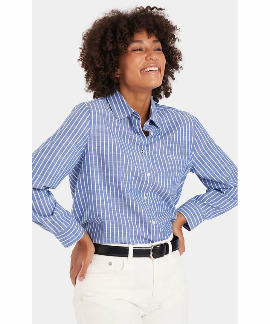 Kvinna Boomerang Skjortor | Lino Striped Shirt