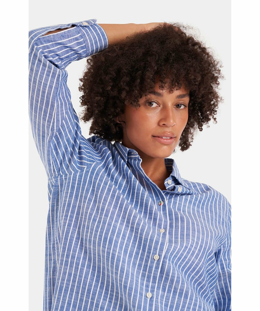 Kvinna Boomerang Skjortor | Lino Striped Shirt