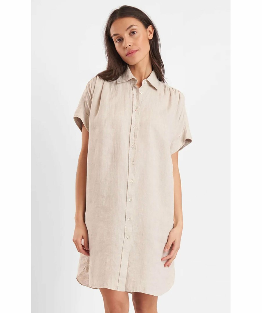 Kvinna Boomerang Klanningar | Beatrice Linen Dress