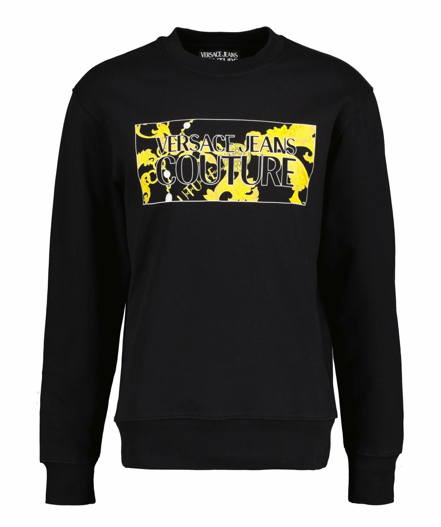 Man Versace Jeans Couture Trojor & Hoodies | Logo Square Pearls Sweat