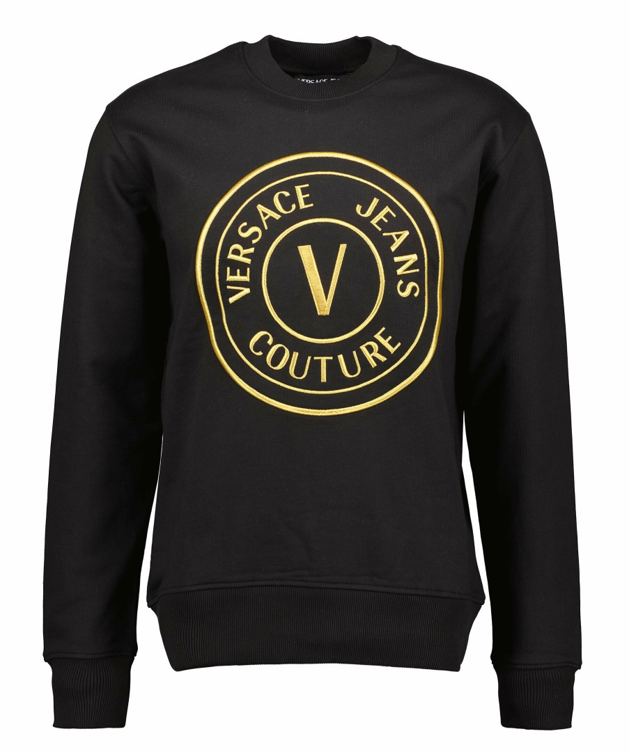 Man Versace Jeans Couture Trojor & Hoodies | Vemblem 3D Embro Sweat