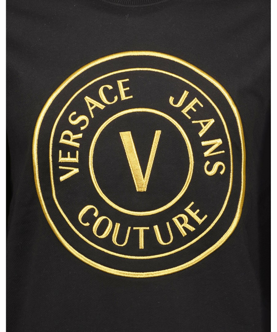 Man Versace Jeans Couture Trojor & Hoodies | Vemblem 3D Embro Sweat