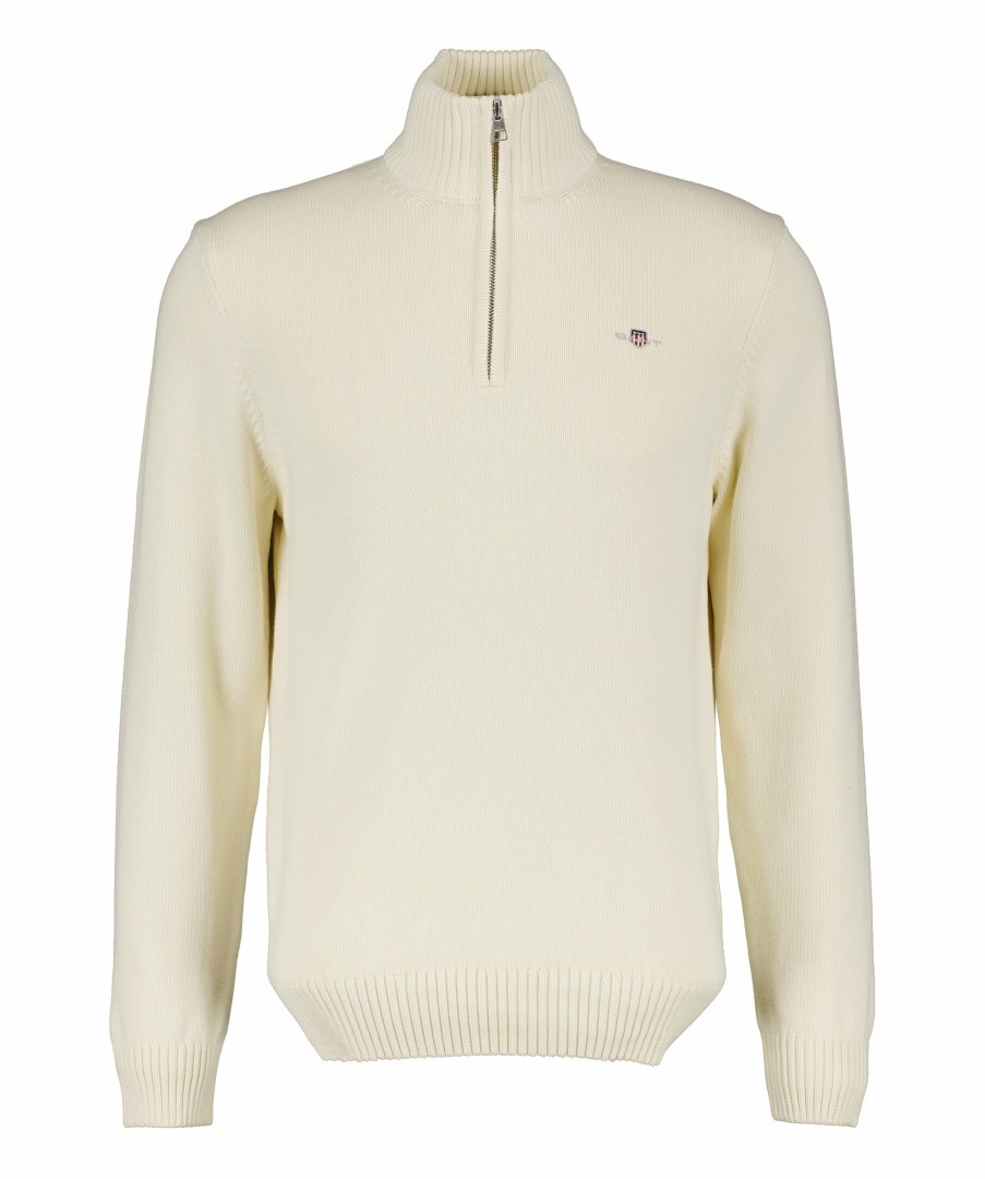 Man Gant Trojor & Hoodies | Casual Cotton Halfzip