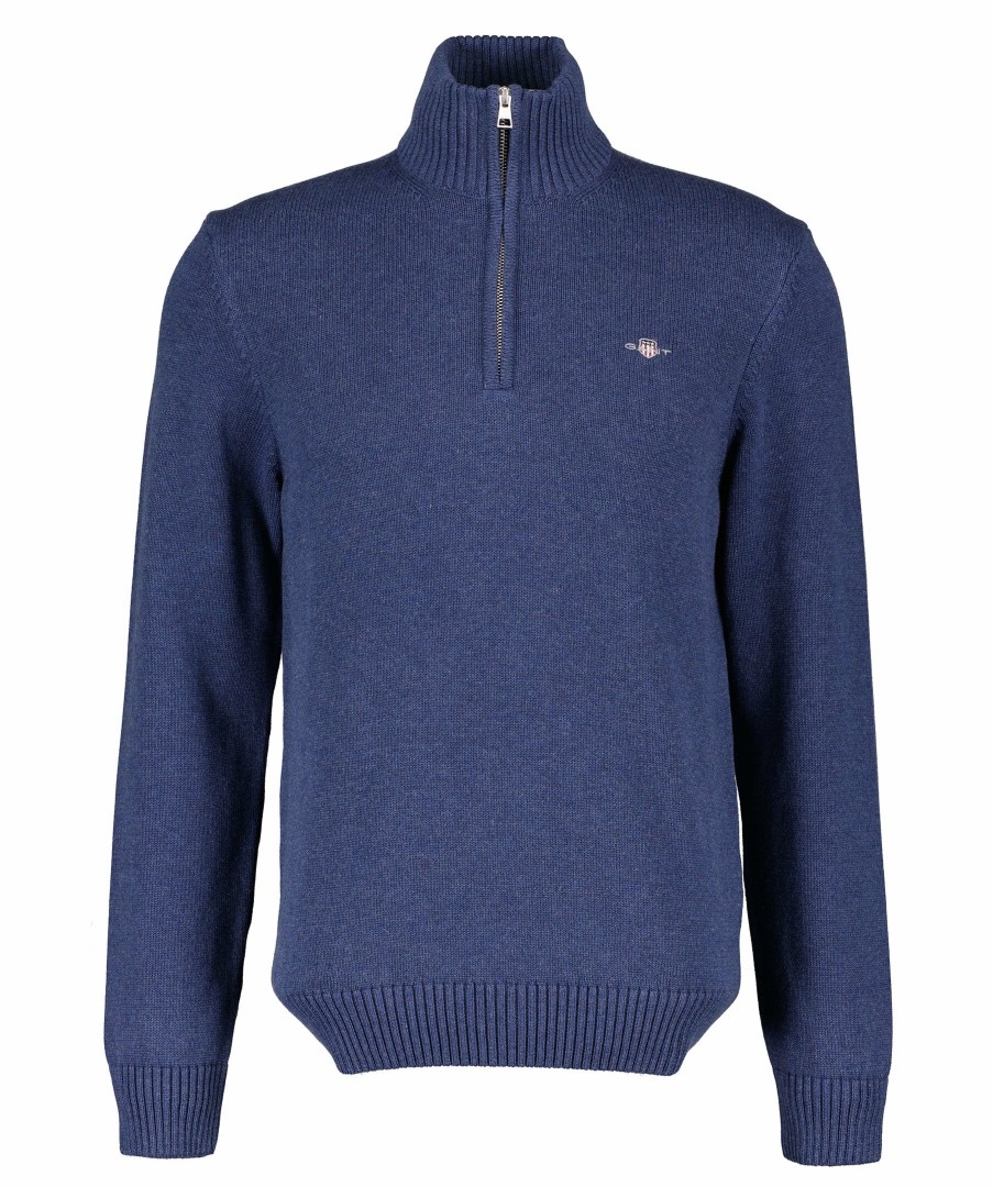 Man Gant Trojor & Hoodies | Casual Cotton Halfzip