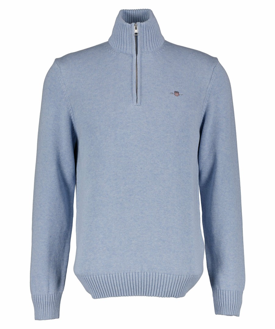 Man Gant Trojor & Hoodies | Casual Cotton Halfzip