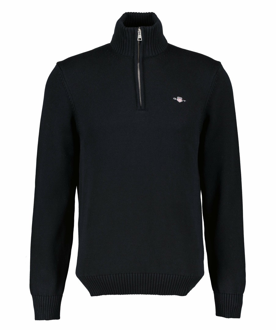 Man Gant Trojor & Hoodies | Casual Cotton Halfzip