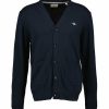 Man Gant Trojor & Hoodies | Classic Cotton V-Cardigan