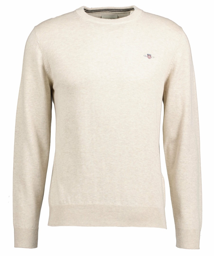 Man Gant Trojor & Hoodies | Classic Cotton C-Neck