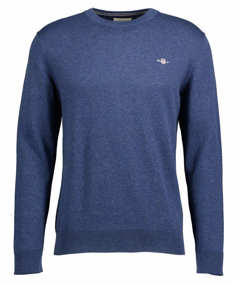 Man Gant Trojor & Hoodies | Classic Cotton C-Neck