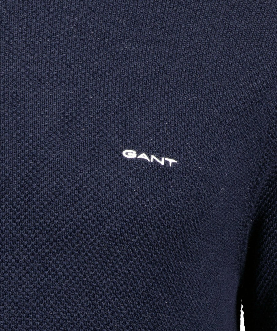 Man Gant Trojor & Hoodies | Cotton Pique C-Neck