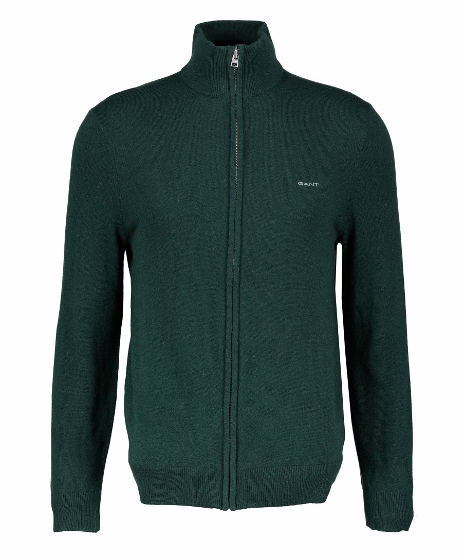 Man Gant Trojor & Hoodies | Extrafine Lambswool Zip