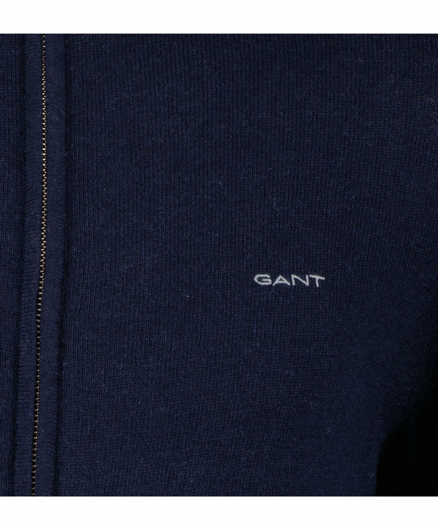 Man Gant Trojor & Hoodies | Extrafine Lambswool Zip