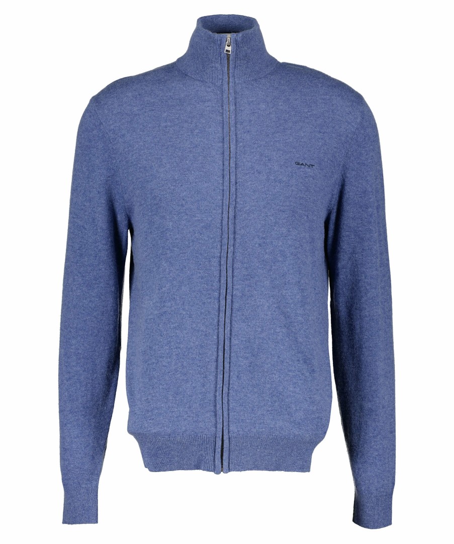 Man Gant Trojor & Hoodies | Extrafine Lambswool Zip