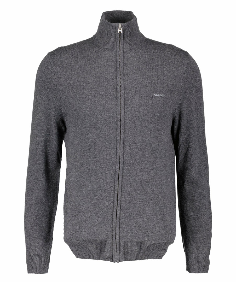 Man Gant Trojor & Hoodies | Extrafine Lambswool Zip