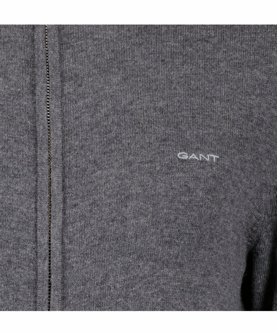 Man Gant Trojor & Hoodies | Extrafine Lambswool Zip