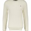 Man Gant Trojor & Hoodies | Cotton Cable C-Neck