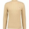 Man Gant Trojor & Hoodies | Cotton Cable Turtle Neck