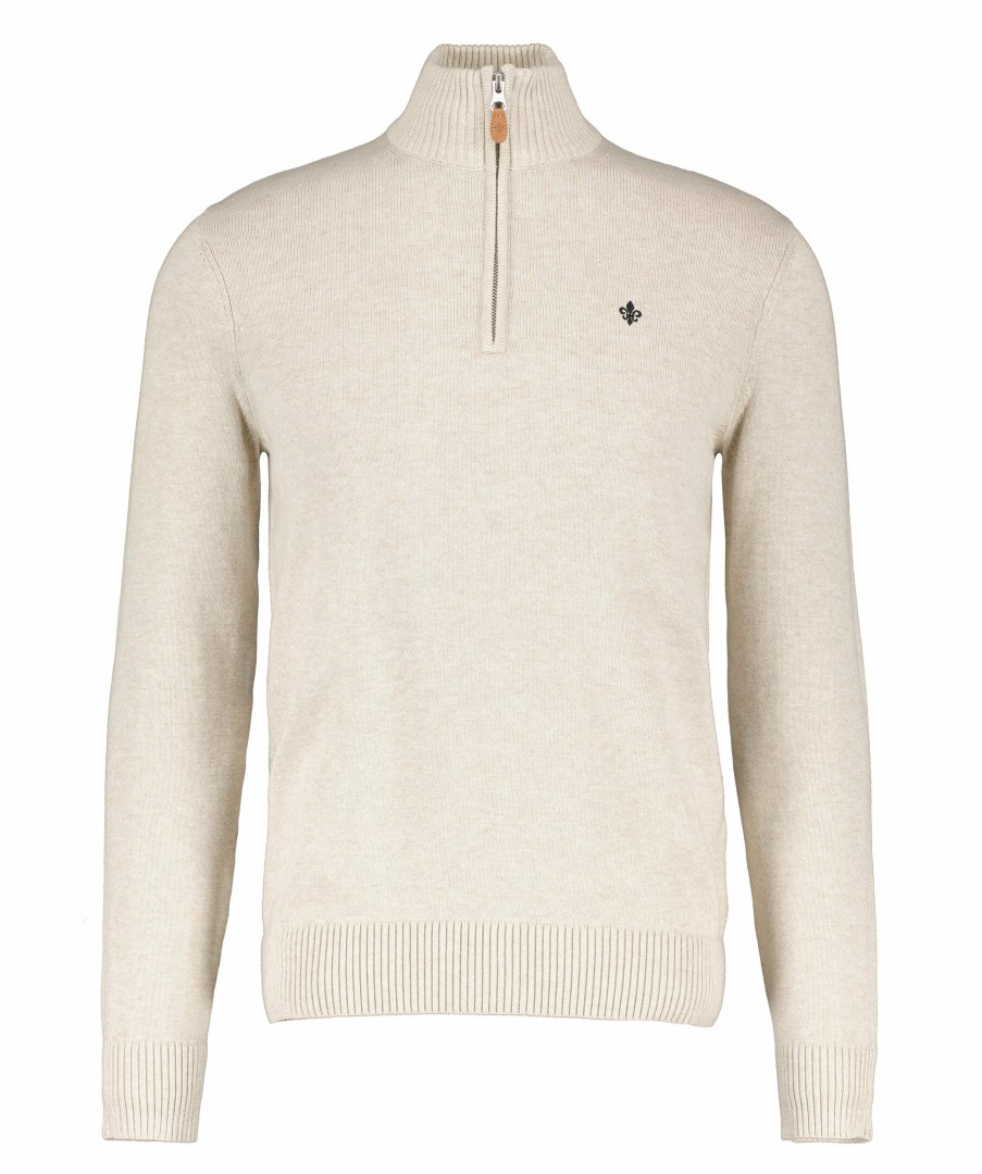 Man Morris Trojor & Hoodies | Darmon Half Zip Melange