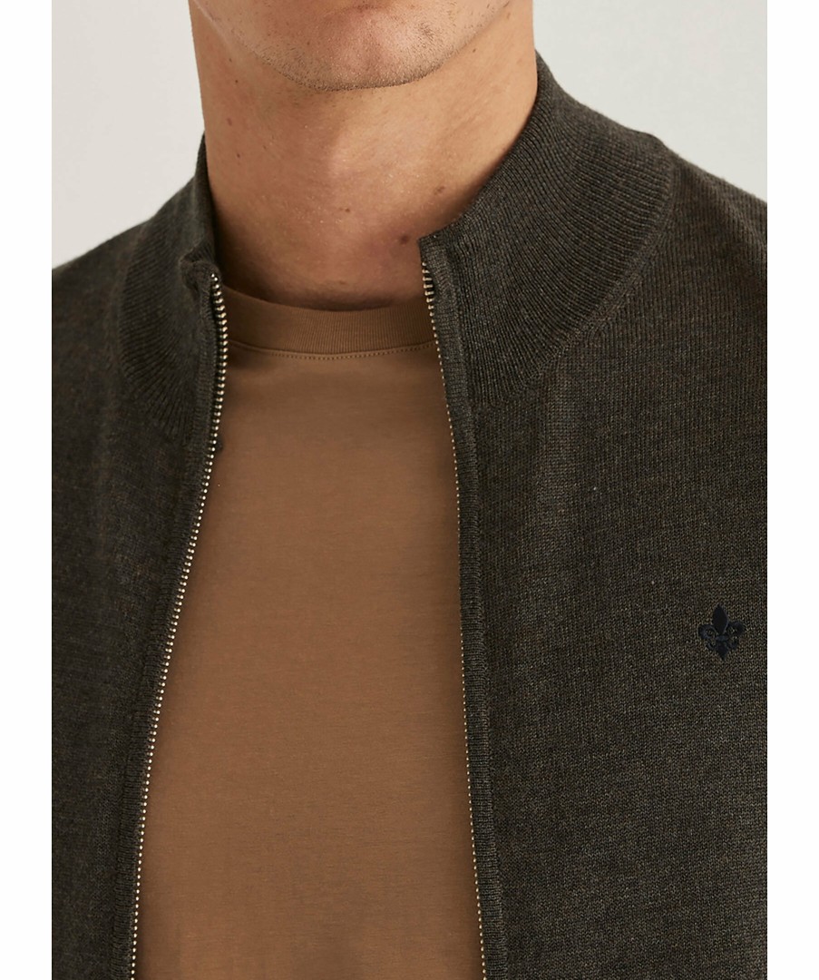 Man Morris Trojor & Hoodies | Merino Zip Cardigan