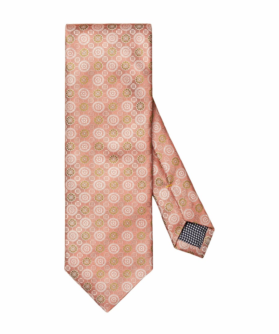 Man Eton Slipsar | Medallion Print Silk Tie